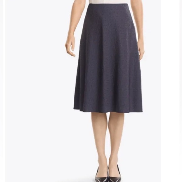 MM LaFleur The Makeba Vine Jacquard Gray A-Line Skirt NWT - Picture 2 of 9